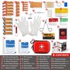 Mini First Aid Kit, 100 Pieces Water-Resistant Hard Shell Small Case - Perfect for Travel, Outdoor, Home, Office, Camping, Hiking, Car (Red)