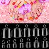 Clear Soft Gel ToeNail Tips, Melous 600PCS Full Cover Nail Tips Gel x Nail Tips Clear False Fake Nails