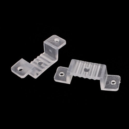 uxcell 16mm x 6mm Plastic LED Light Strip Fixing Mounting Bracket Clear 100pcs