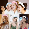 ACO-UINT 3 Pack Spa Headbands for Washing Face, Skincare Headbands Makeup Headband Sponge Face Wash Headbands, Terry Cloth Headbands Puffy Hair Band for Washing Face