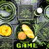 Video Game Party Decorations - 81Pcs Green Gaming Birthday Decorations Includes Game On Plates, Napkins, Tablecloth for Boys Level Up Birthday Decorations Game On Party Supplies, Serve 20