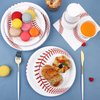 ADXCO 120 Pieces Baseball Birthday Party Supplies Include 48 Baseball Paper Napkins, 24 Baseball Paper Cups and 48 Baseball Paper Plates for Sports Birthday Party Decorations Party Supplies