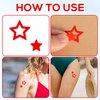 Roll of 500 Pieces Tanning Stickers, 1 inch Star Tanning Stickers Cute Body Stickers for Tanning Self Adhesive Tanning Bed Stickers Sunbathing Stickers