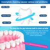 ewinever 100 Pieces Interdental Brush, Toothpicks Tooth Flossing Head Oral Dental Hygiene Brush,Braces Brush Teeth Cleaner Dental Floss Stick Tooth Cleaning Tool