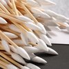 Fcozpjk 200PCS Pointed Tip Cotton Swabs, Precision Tip Cotton Swabs with Wooden Sticks, Double Side Cotton Buds for Makeup, Personal Care, Nail Polish Clean Up Tool, Nail Polish Corrector Swabs