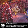 LAMPHOME 500 LED String Lights Outdoor, 16 Modes Plug in Twinkle Fairy Lights for Bedroom, 46ft 500LED Christmas Lights Cluster Lights Outdoor Waterproof Red&White Bulb