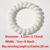 Leenchiry Spiral Hair Ties Traceless Coil Hair Ties 20 Pieces No Crease Phone Cord Hair Ties Waterproof Ponytail Holder 2.15inch No Damage Elastic Hair Bands Hair Accessories for Women Girls (White)
