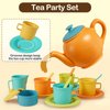 BUYGER Kids Kitchen Accessories and Tea Set for Kids, Toddler Play Kitchen Toy Dish Plates Utensils Dinnerware Set Pretend Role Play Gifts for Ages 3-5 3 4 5 Years Olds Kids Children Boys Girls