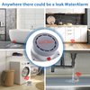 Water Leak Detector 2 Pack, Shackcom Water Alarm 110DB, Wireless, Waterproof & Battery-Operated, Audio Alerts for Bathroom, Kitchen & Home Security
