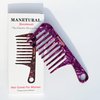 MANETURAL K1 mini wide tooth comb 5.9"for easy portability. Suitable for Women's/girl curly, curly and tight hair, the short handle design is easy to carry. Acetate comb(Purple, 1 PACK)