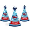 Big Dot of Happiness Taking Flight - Airplane - Cone Happy Birthday Party Hats for Kids and Adults - Set of 8 (Standard Size)