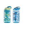 Contigo Aubrey Kids Cleanable Water Bottle with Silicone Straw and Spill-Proof Lid, Dishwasher Safe, 14oz 2-Pack, Dinos & Sharks