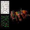 TailaiMei 10 Sheets Glow in The Dark Halloween Nail Stickers, Fluorescent Design Kids Nail Decals, Self-Adhesive DIY Nail Art Tips for Women Manicure