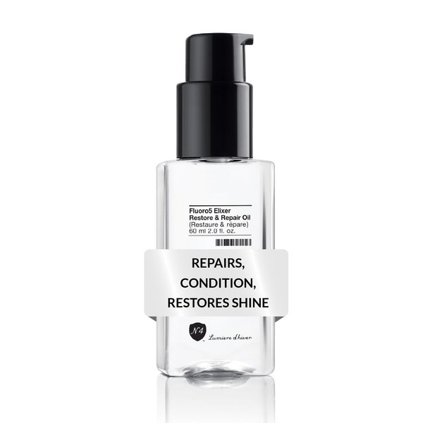 Number 4 Hair Oil, Anti Frizz Hair Serum, Fluoro5 Elixir Restore & Repair Oil, 2.0 oz