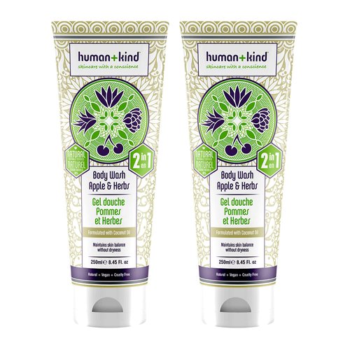 Human+Kind Body Wash - Apple and Herbs Unisex 8.45 oz - Pack of 2
