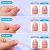 CANVALITE Glass Nail File for Natural Nails Double Sided 180/320 Grit Crystal Nail Files with Case Glass Fingernail File Stocking Stuffers for Women Girls Gifts, Light Blue