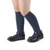 EPEIUS Girls Knee High Socks Seamless Cotton School Uniform Socks Kids Boy Over the Calf Socks Long Socks Navy Blue 3 Pack 7-10 Years (Navy Blue L)