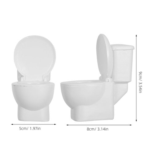 VOSAREA Miniature Commode Model Toy Dollhosue Bathroom Furniture Funny Toilet Decor Doll Accessories