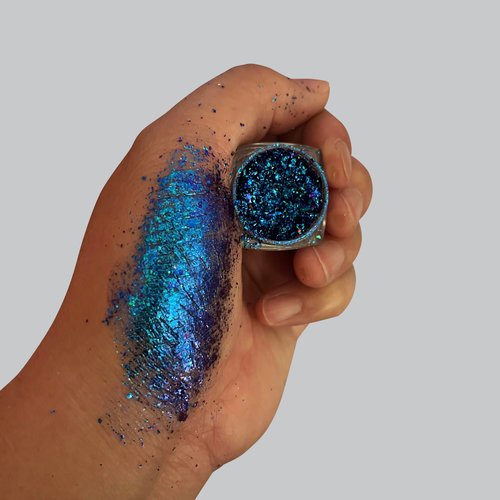 SZDYM Super shine duochrome powder,Colorful neon eye shadow flakes,Multi-Reflective Finishes Makeup,0.26 Grams Pressed Highly Pigmented Minerals (#01)