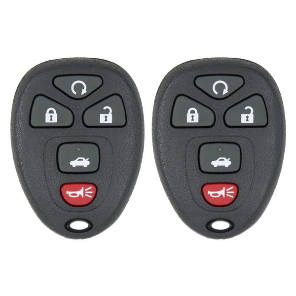 Keyless2Go Replacement for 2 New Keyless Entry Remote Start Car Key Fob for 22733524 KOBGT04A Malibu Cobalt G5 G6 Grand Prix Lacrosse Allure