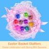 Exun 12 Pcs Easter Bunny Mini Squeeze Balls, Easter Basket Stuffers, Easter Egg Fillers, Squishies Stress Relief Fidget Toys for Kids Boys Girls Toddlers Gifts Party Favors