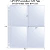 30 Pack 3.5x5" Photo Album Refill Pages for 3 Ring Binder,Ultra-Clear Photo Sleeves Holding 240 Pictures, Double-Sided 4 Pocket Photo Pages,Top Loading Photo Sheet Protector for Photos and Postcards