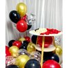 300 Pack Red Black and Gold Balloons +Red Black Gold Confetti Balloons 12 Inch for Birthday Party Wedding Festival Decoration