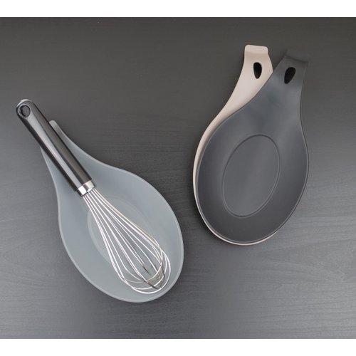 Modern Silicone Spoon Rests (Set of 3) | Kitchen Utensil Holders for Stove Top | Quality Food Grade BPA Free Material | Counter Spatula Holder | Stovetop Spoon Rest