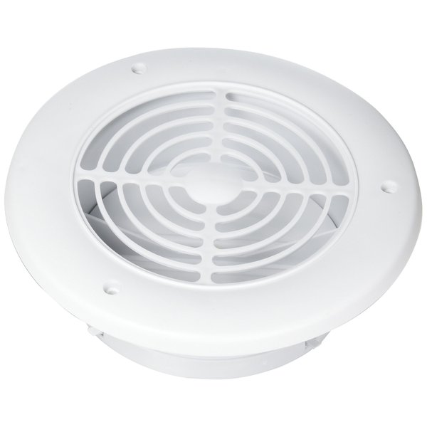 Imperial 4 in. W x 4 in. L White Plastic Exhaust Vent - Case Of: 1