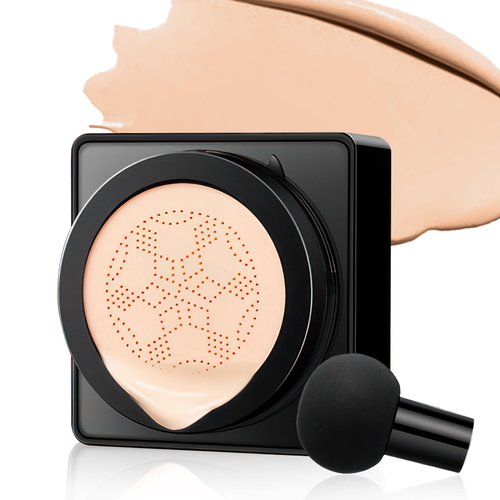 Air Cushion CC Cream, Strong Concealer BB Cream Makeup Foundation Even Skin Tone for All Skin Types, Face Makeup Cushion Foundation Long Lasting (Natural)