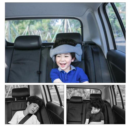 StoHua Child Car Seat Head Support - Baby Safety Car Seat Neck Relief Holder, Adjustable Head Band Strap Headrest, Baby & Kids Travel Accessories (Grey)