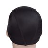 YTBYT 3 Pcs Dome Cap Wig Caps for Making Wig Stretchy Wig Cap with Wide Elastic Band (Black Dome Cap S)