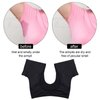 Janmercy 2 Pcs Sweat-Proof Underarm Vest for Women - Black, Short Sleeve, Washable & Reusable Crop Top