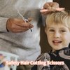 CIICII Kids Hair Cutting Scissors Shears Kit, Safety Round Tip Hairdressing Scissors Set (Hair Trimming Grooming Thinning Shears) for Baby Toddler Children, Hairdresser Home Salon Barber Haircut Kit