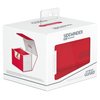 Ultimate Guard Sidewinder Synergy 100+, Deck Box for 100 Double-Sleeved TCG Cards, Red/White, Magnetic Closure & Microfiber Inner Lining