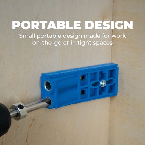 Kreg R3 Jr. Pocket-Hole Jig System - Portable Kreg Pocket-Hole Jig - Easy Clamping & Adjusting - Includes Positioning Sliders - For Materials 1/2" to 1 1/2" Thick