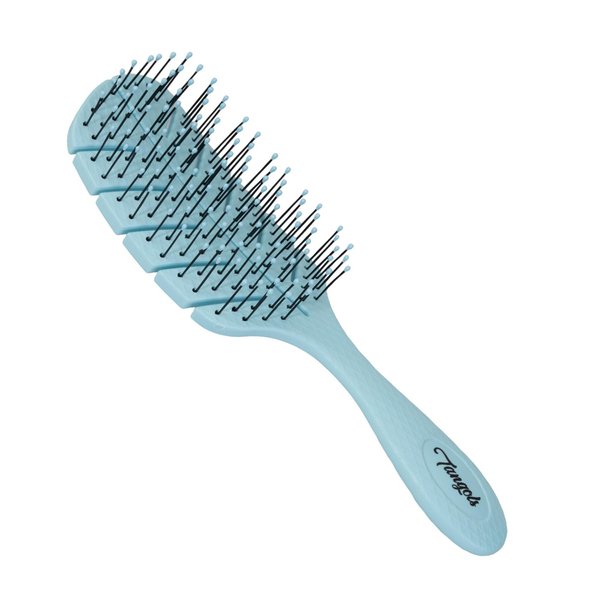 Tangols Detangling Hair Brush -100% Eco-Friendly Detangler Hair Brush w/Ultra-Soft Anti Knot Nylon Bristles for Women,Men,Kids-All Hair Types, Dry & Wet Hair(Blue)