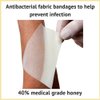 L-Mesitran Tulle Dressing with 40% Medical Grade Honey Flexible Fabric Adhesive Bandages Non-Adhering Perfect for Sensitive, Chronic, Acute, Deep & Superficial Wounds 4" x 4'' Box of 10