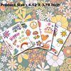 Ooopsiun Hippie Temporary Tattoos for Kids - 70 Styles,Groovy 70s Peace and Love Flower Power Birthday Party Favors for Boys Girls