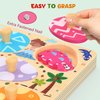 Zeoddler Wooden Puzzles for Toddlers, 8 Pcs Dinosaur Matching Egg Puzzle, Montessori Toys for Boy Girl Easter Birthday Gifts, Preschool Learning Activities & Educational Toys for Boys, Girls