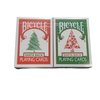 Lot 2 Bicycle Playing Cards Santa Back Decks Red and Green