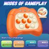 Acvens Quick Push Game for Kids 8-12,Pop Sensory Fidget Toys for Kids 6-12,Birthday Gifts for Boys and Girls (Orange)