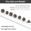 DND Dice,Hollow D&D Metal Dice,Dungeons and Dragons Dice Set with Gift Box,7 PCs Steampunk Polyhedral Dice Games Set for RPG,MTG,Pathfinder, (Dragon Black Golden)