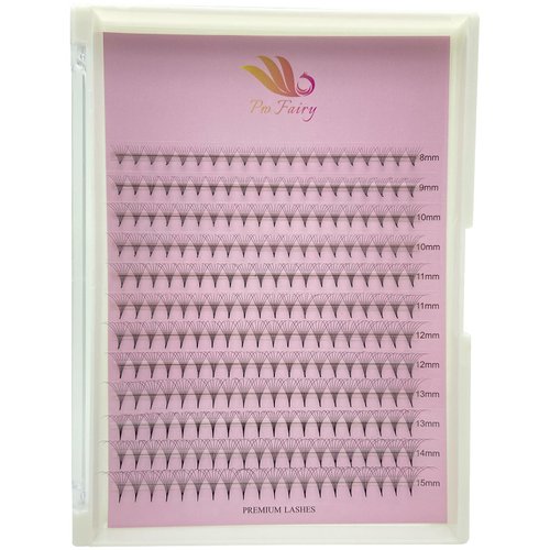 Pro Fairy Premade Fans Lashes 7D 8D 10D 12D 14D Voleme Lash Extensions Pre Made Fans Eyelash Extension Mixed 8-15mm Thickness 0.07 Curl C/D (7D 0.07 D Mix)