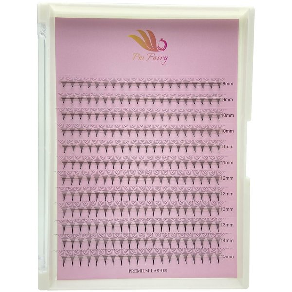 Pro Fairy Premade Fans Lashes 7D 8D 10D 12D 14D Voleme Lash Extensions Pre Made Fans Eyelash Extension Mixed 8-15mm Thickness 0.07 Curl C/D (7D 0.07 D Mix)