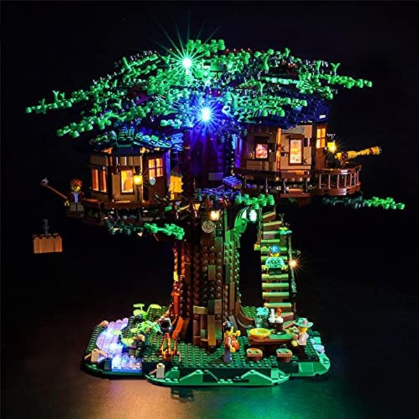 GEAMENT Upgraded Version LED Light Kit for Ideas Treehouse - Compatible with Lego 21318 Building Blocks Model (Model Set Not Included)