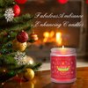 AMMORZEEF Lavender & Freesia Christmas Scented Candles for Home 2 Pack 14OZ Merry Christmas Tree Candles Set Winter Aromatherapy Lavender Candles for Christmas Gifts Burn Time 100h
