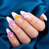 CHANZET 120pcs Cute 3D Mushroom Nail Charms, Cute Nail Glitter Charm for Nails Art, Kawaii Resin Nail Art Decorations Rhinestones Glitter Ornaments Gems for Acrylic Nail DIY Craft Design Manicure