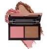 Face Bronzer Contour Blush Powder Palette-2 in 1 Cruelty-Free Buildable Facial Cheek Shimmer Blusher Contour Bronzing Pressed Powder,Blendable Makeup Palette,Thanksgiving Gift Set for Women-02