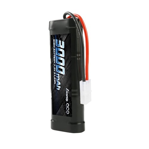 Gens ace 7.2V 3000mAh NiMH Battery High Power Rechargeable Low-self Discharge with Tamiya Plug for RC Cars Truggy Tank Electric RC Monster Truck Buggy Traxxas LOSI Associated HPI Tamiya Kyosho
